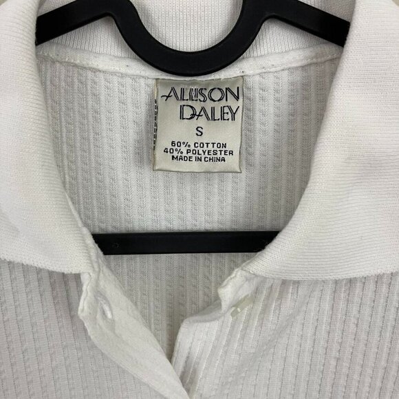 90s white ribbed button up shirt - Picture 8 of 8